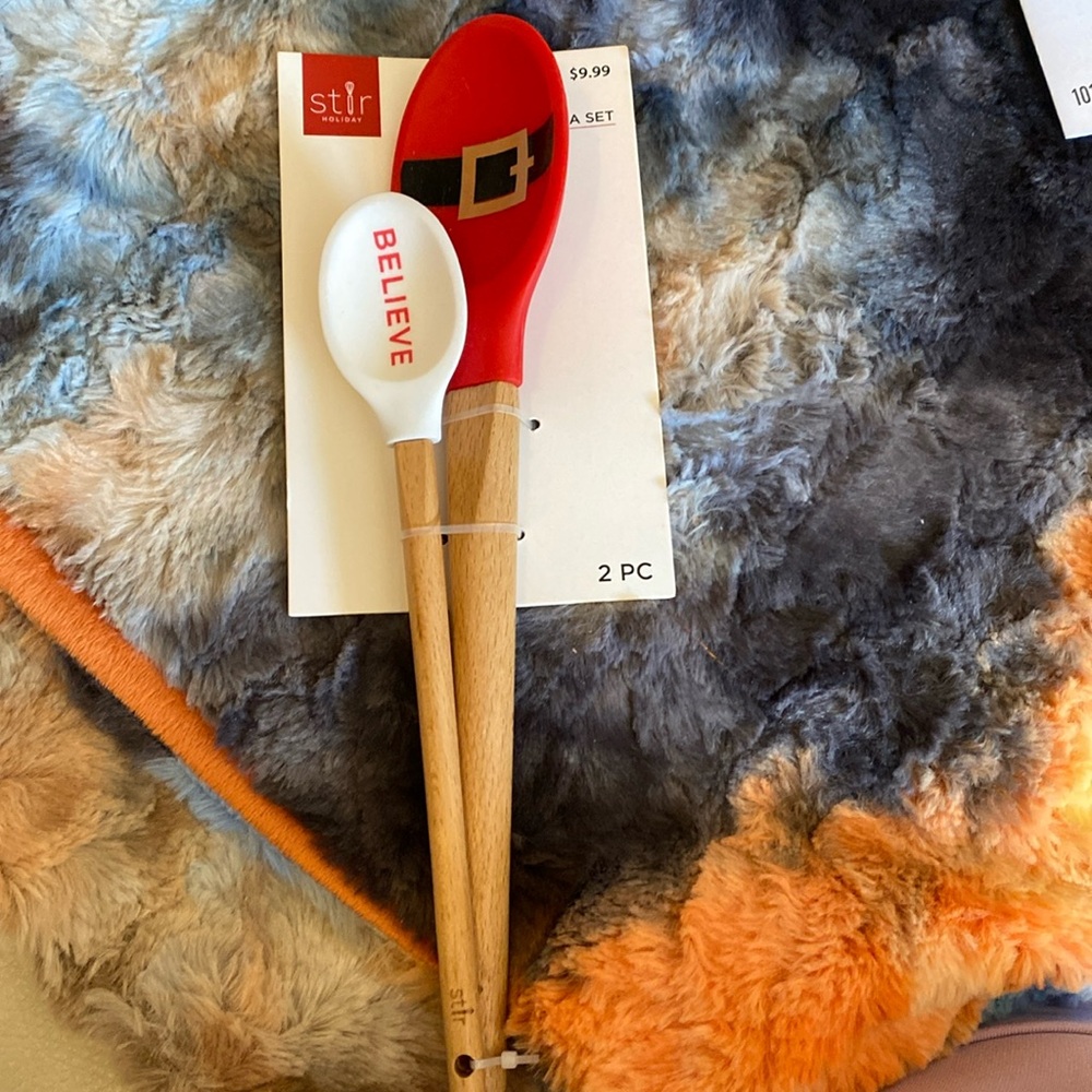 🎄2 Piece Christmas Spoon & Mini Spoon🎄Tool Set by Stir Holiday NWT - Gifts 🎁